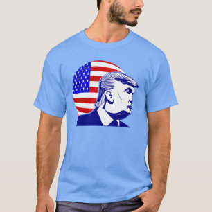 Camiseta presidente de la bandera estadounidense donald tru