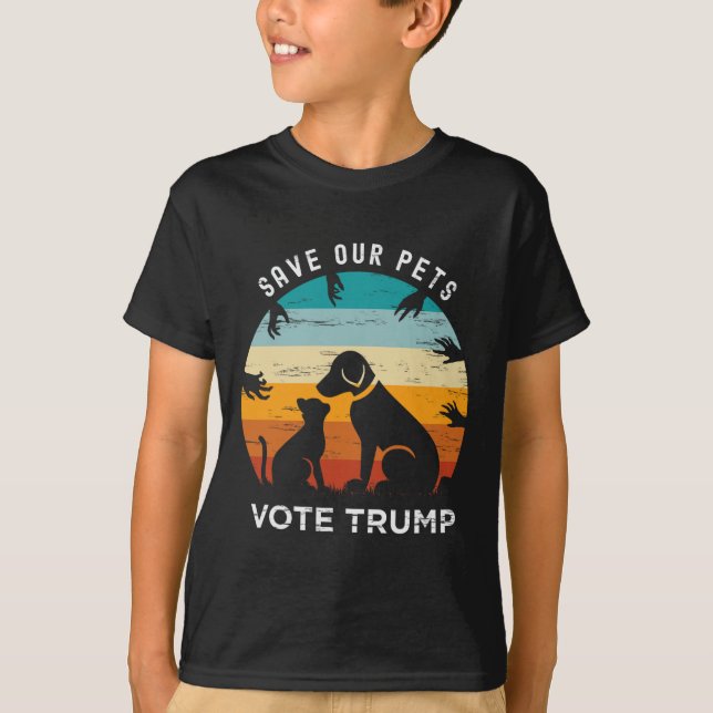 Camiseta Presidente de Trump 2024 Salva a nuestros Mascotas (Anverso)
