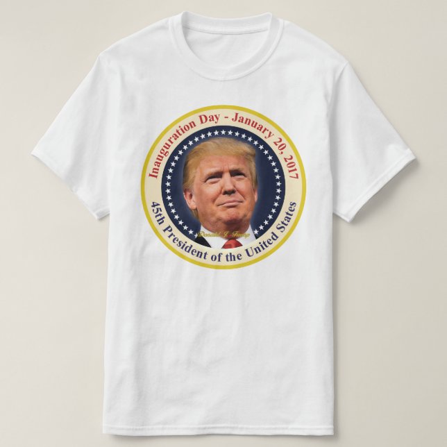 Camiseta Presidente Donald Trump recuerdo del Día de la Ina (Diseño del anverso)