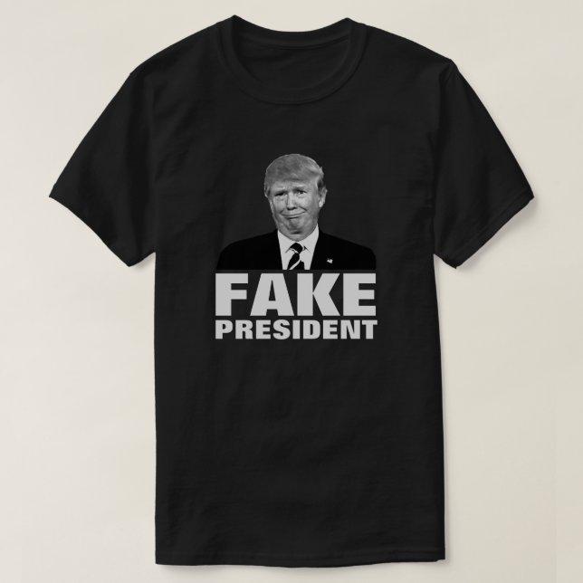 Camiseta PRESIDENTE FALSO de Donald Trump para los colores (Diseño del anverso)