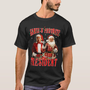 Camiseta Presidente Favorito de Santa Divertido Trump Navid
