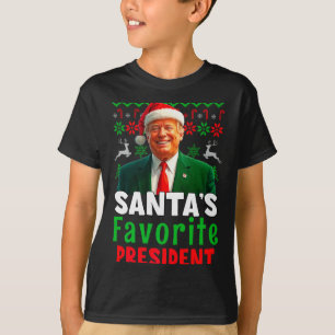 Camiseta Presidente favorito de Santa Santa Trump Xmas Navi