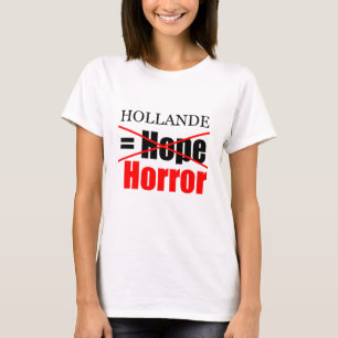 Camiseta Presidente Hollande no esperanza sino horror
