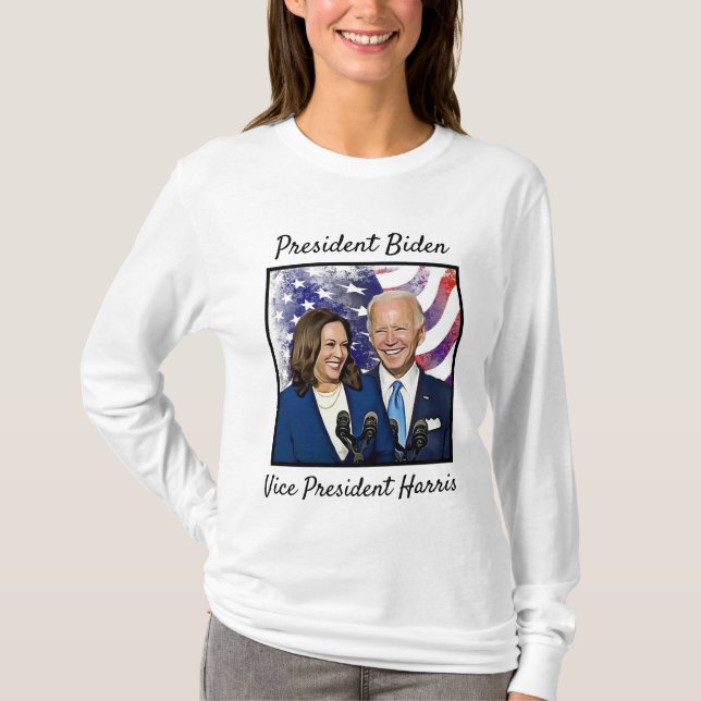 Camiseta Presidente Joe Biden y vicepresidente Kamala Harri (Anverso)