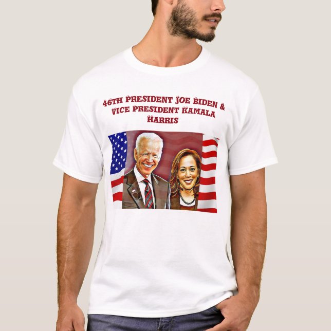 Camiseta Presidente Joe Bident - Vicepresidente Kamala Harr (Anverso)