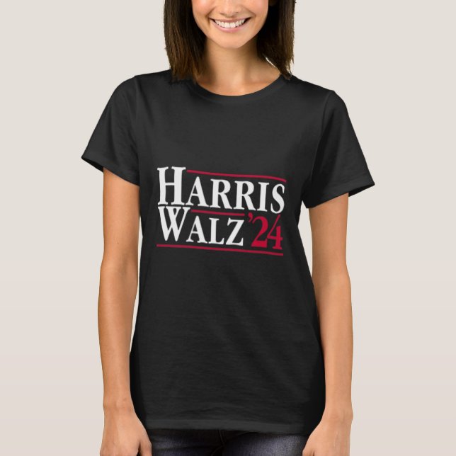 Camiseta Presidente Kamala Harris Tim Walz Vp Brat Cat Ladi (Anverso)