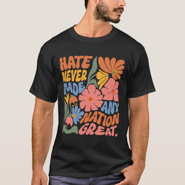 Camiseta Presidente liberal antidemócrata floral (Anverso)