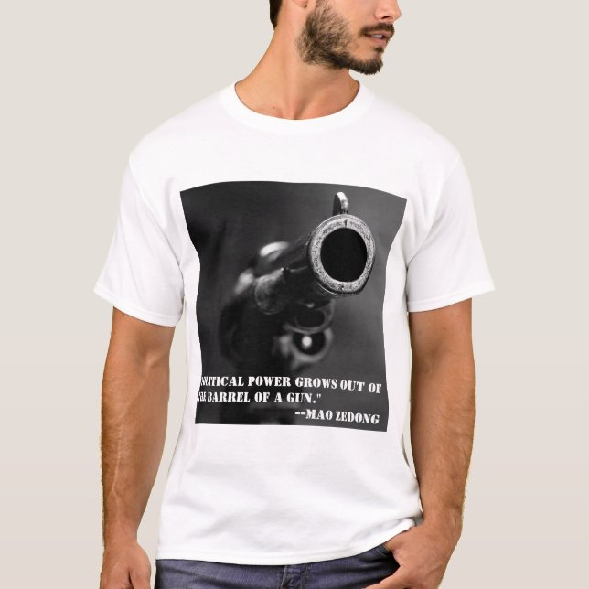 Camiseta Presidente Mao sobre el poder político (Anverso)