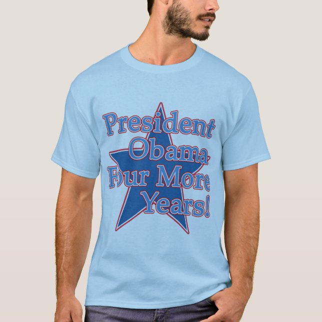 Camiseta Presidente Obama cuatro más años (Anverso)