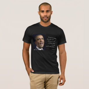 Camiseta Presidente Obama y cita "Hacer progresos" 