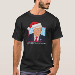 Camiseta Presidente Trump Feliz cumpleaños de nieve navideñ