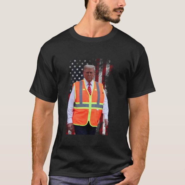 Camiseta Presidente Trump, trabajador de camiones de basura (Anverso)