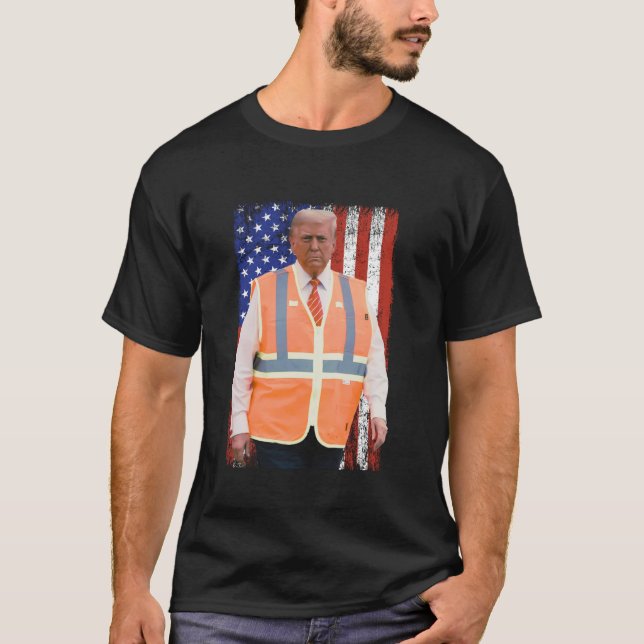 Camiseta Presidente Trump, trabajador de camiones de basura (Anverso)