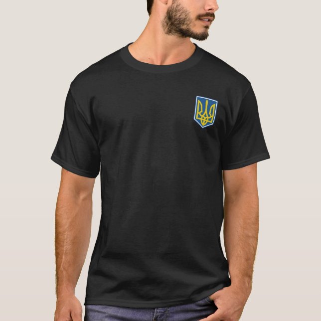 Camiseta Presidente ucraniano del Escudo De Armas Zelensky  (Anverso)