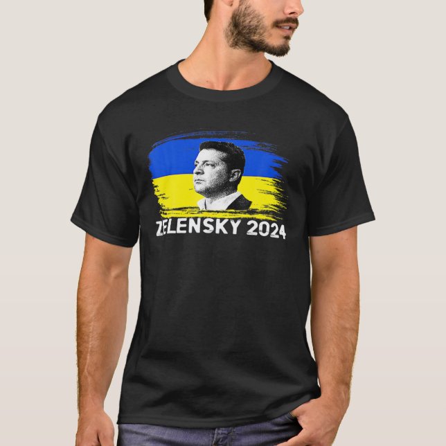 Camiseta Presidente Zelensky 2024 Elecciones Ucrania (Anverso)