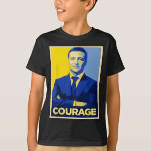 Camiseta Presidente Zelensky Valor - Retro Apoya A Ukra
