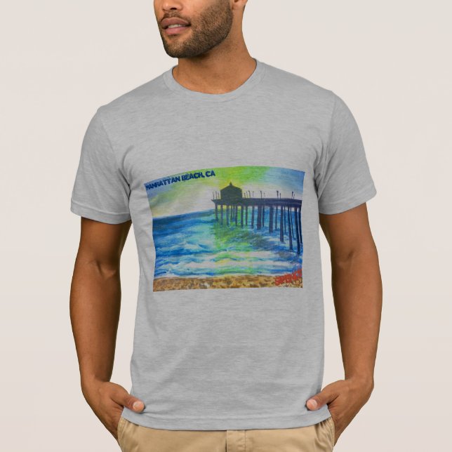 Camiseta Presión del muelle de la playa de Manhattan (Anverso)