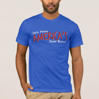 Camiseta Presionemos el botón de reinicio de América -