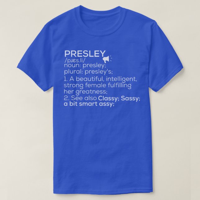 Camiseta Presley Name Presley Definition Presley Femenino N (Diseño del anverso)
