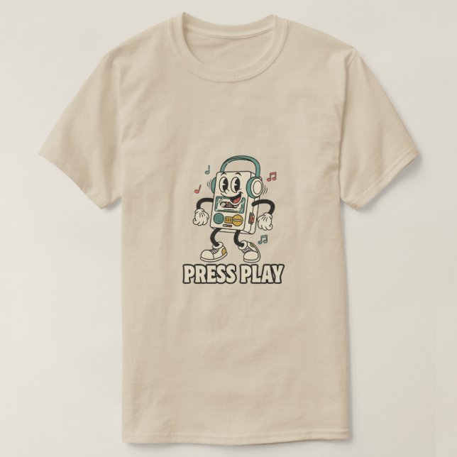 Camiseta Press Play (Diseño del anverso)