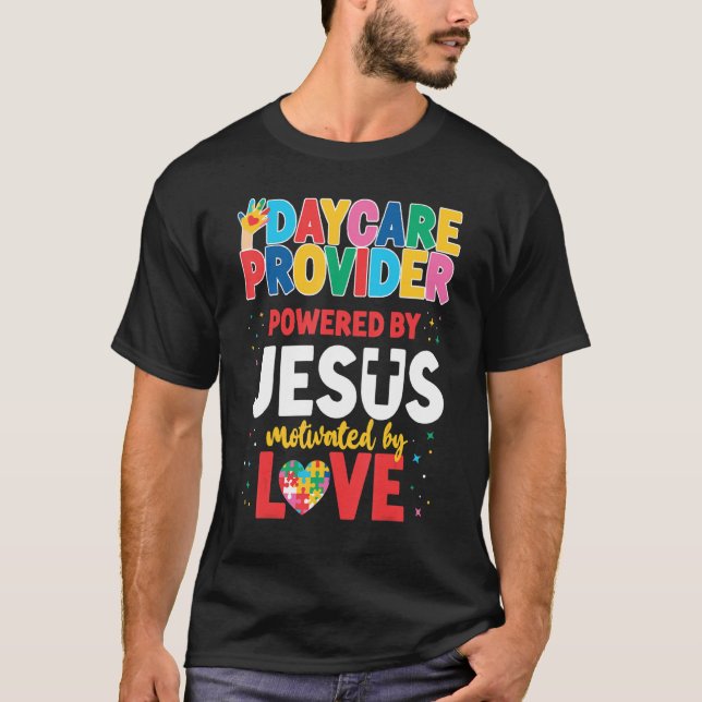 Camiseta Prestador De Atención Diurna Impulsado Por Jesús M (Anverso)