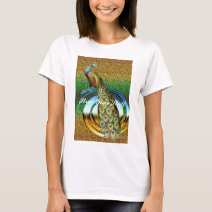Camiseta Presume tu estilo Colores de pavo real Arte de muj