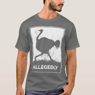 Camiseta Presuntamente avestruz vintage retro chico