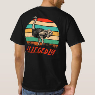 Camiseta Presunto avestruz de avestruz retro divertido