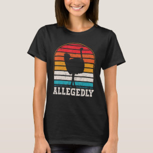 Camiseta Presunto avestruz retro vintage de avestruz