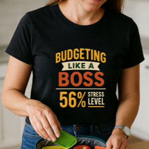Camiseta Presupuestación como jefe; humor y estrés financie