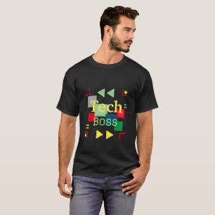 Camiseta Presupuesto del jefe técnico con fondo abstracto c