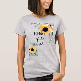 Camiseta PRESUPUESTO Madre Novia Groom Boda Regalos Girasol