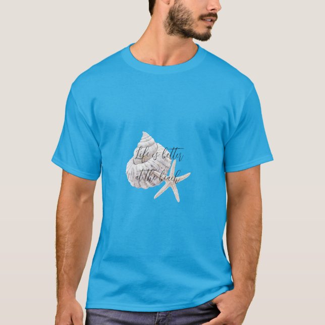 Camiseta presupuesto personalizado de Beach Starfish (Anverso)