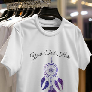 Camiseta presupuesto personalizado de Dreamcatcher púrpura