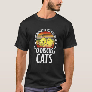 Camiseta Presvertido Gato Negro Gatito Cita Susurro Línea