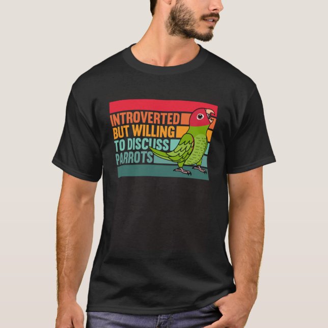Camiseta Presvertido pero con loros Cherry de cabeza Conure (Anverso)
