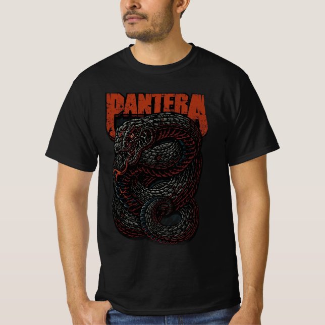 Camiseta preta banda Pantera (Anverso)