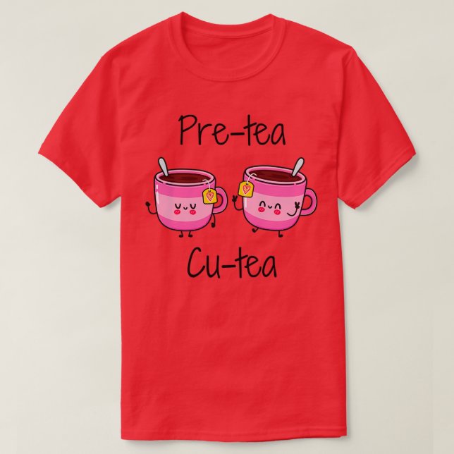 Camiseta Pretea Cutea Tea Puns Tea Chistes Bubble Tea Puns  (Diseño del anverso)