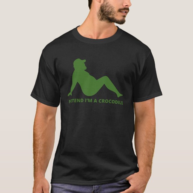 Camiseta Pretend I m A Crocodile Simple Easy Lazy Halloween (Anverso)