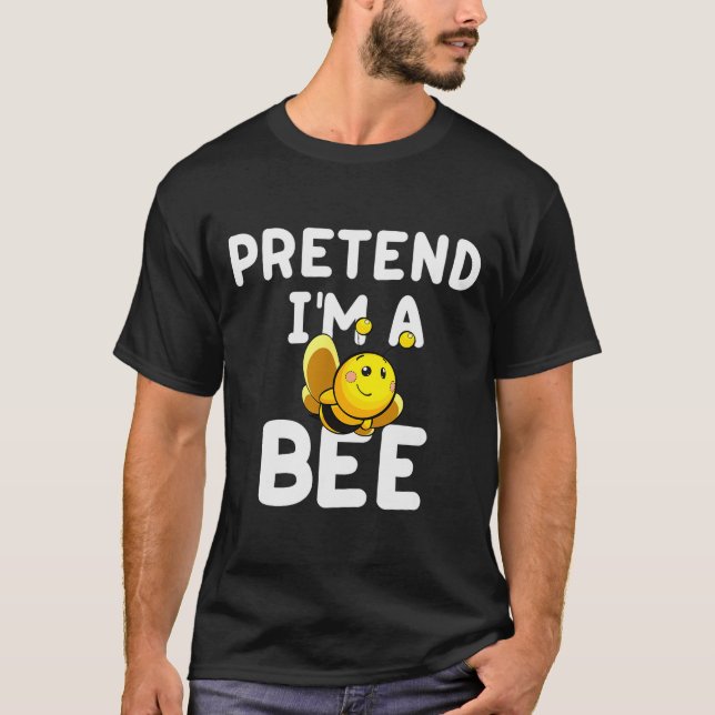 Camiseta Pretend I'm A Bee Funny Lazy Easy Halloween Costum (Anverso)