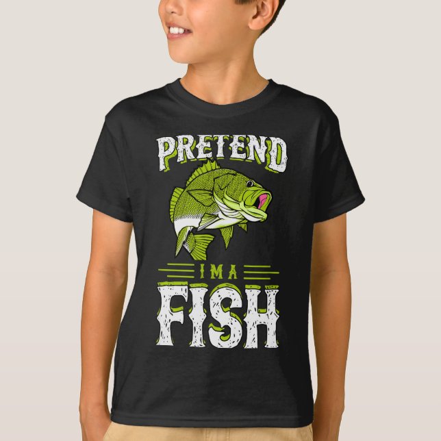 Camiseta Pretend I'm A Fish B Funny Cute Lazy Halloween Cos (Anverso)