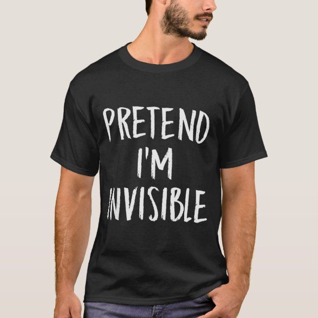 Camiseta Pretend I'm A Invisible Family Funny Halloween Par (Anverso)
