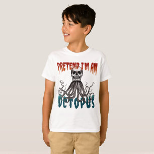 CAMISETA PRETEND I'M A OCTOPUS DISFRAZ DIVERTIDO DE HALLOWE