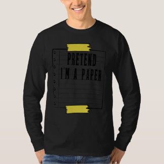 Camiseta Pretend I'm A Paper  Easy Halloween Matching Costu