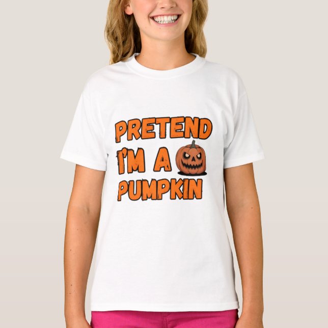 Camiseta Pretend I'm a Pumpkin Funny Halloween Classic  (Anverso)