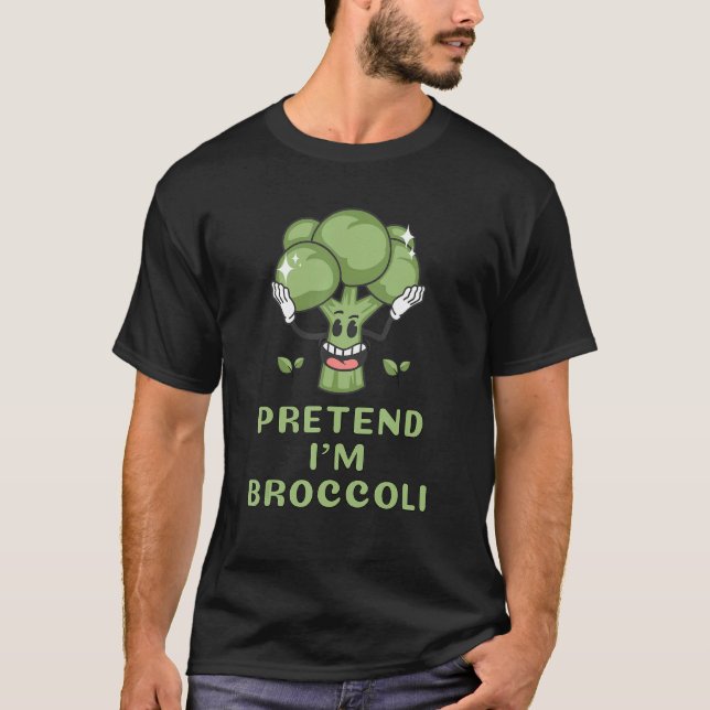 Camiseta Pretend I'm Broccoli  Lazy Costume Halloween Party (Anverso)