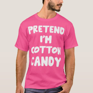 Camiseta Pretend I'm Cotton Candy lazy matching Halloween C