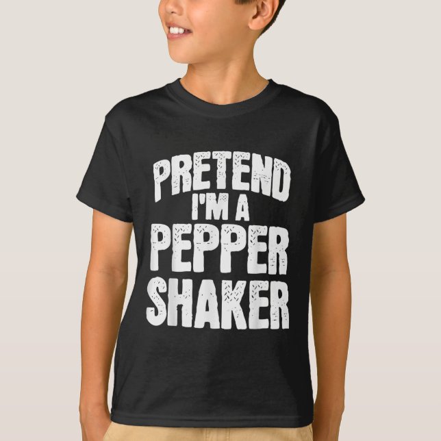 Camiseta Pretend I'm Pepper Shaker Funny Matching Halloween (Anverso)