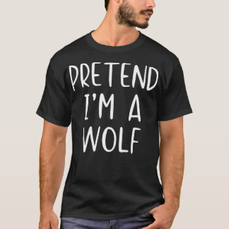 Camiseta Pretend Wolf Costume Halloween Lazy Easy