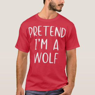Camiseta Pretend Wolf Costume Halloween Lazy Easy